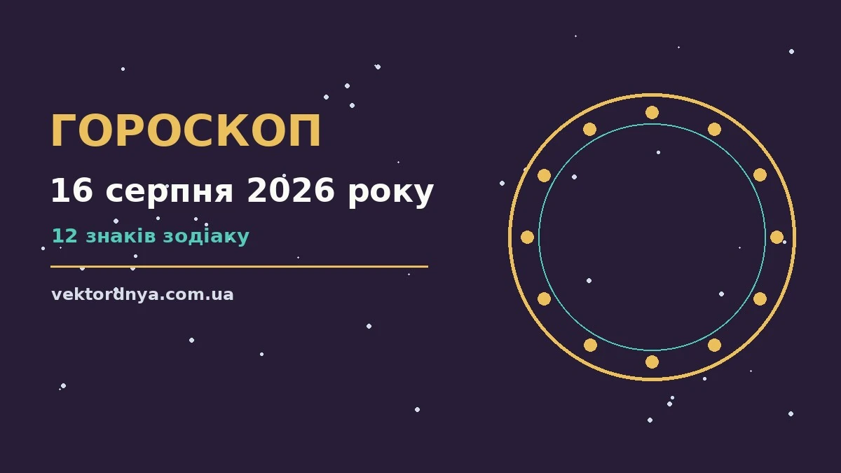 Гороскоп на 16 серпня 2026 року: важливі сигнали дня про можливості й обережність