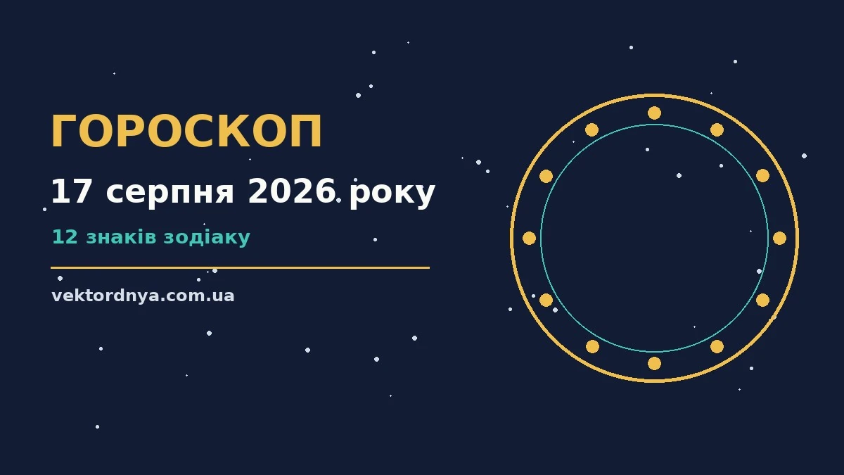 Гороскоп на 17 серпня 2026 року: важливі сигнали дня про можливості й обережність
