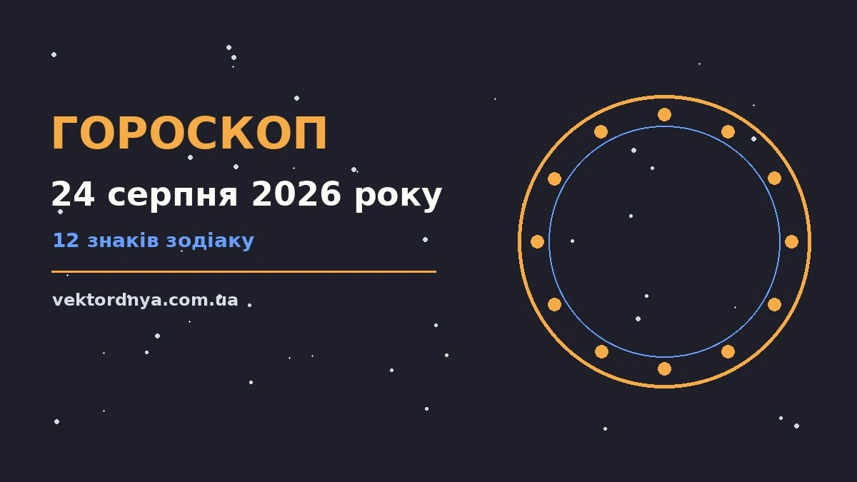 Гороскоп на 24 серпня 2026 року: важливі сигнали дня про можливості й обережність