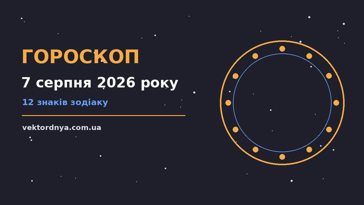 Гороскоп на 7 серпня 2026 року: важливі сигнали дня про можливості й обережність