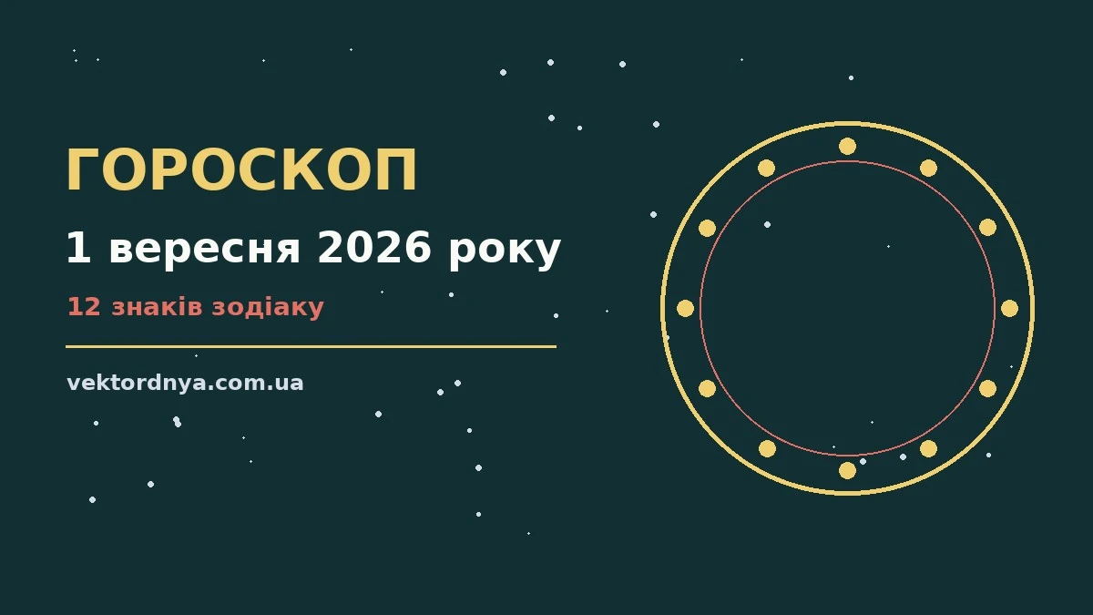 Гороскоп на 1 вересня 2026 року: важливі сигнали дня про можливості й обережність