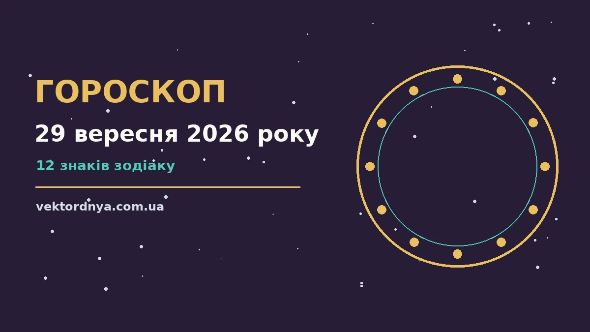 Щоденний гороскоп на 29 вересня 2026 року: настрій, енергія та практичні поради