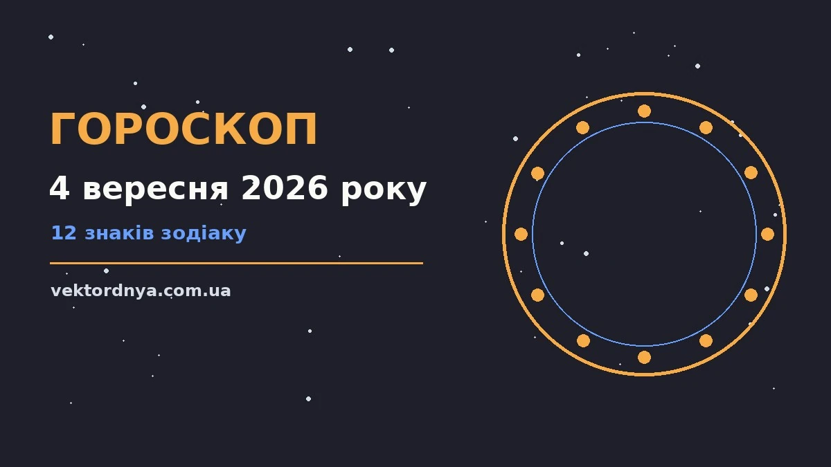 Гороскоп на 4 вересня 2026 року: важливі сигнали дня про можливості й обережність